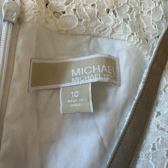 MICHAEL BY MICHAEL KORS White Lace Pencil Dress Size 10 - Picture 6 of 7